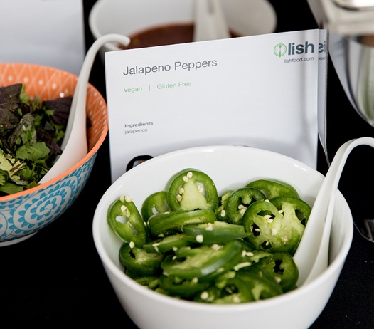 Vegan, gluten-free jalapeno peppers from Lish corporate event catering.